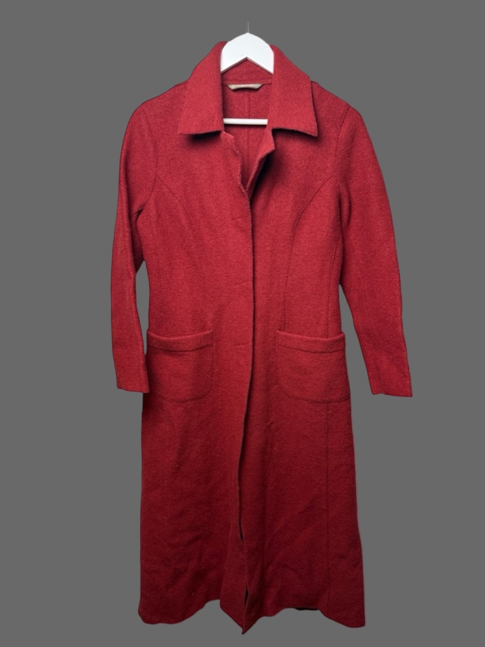 Peruvian Connection 60 Alpaca 40 Wool Delaney Open Swing Coat SZ XS/ S Maxi Long